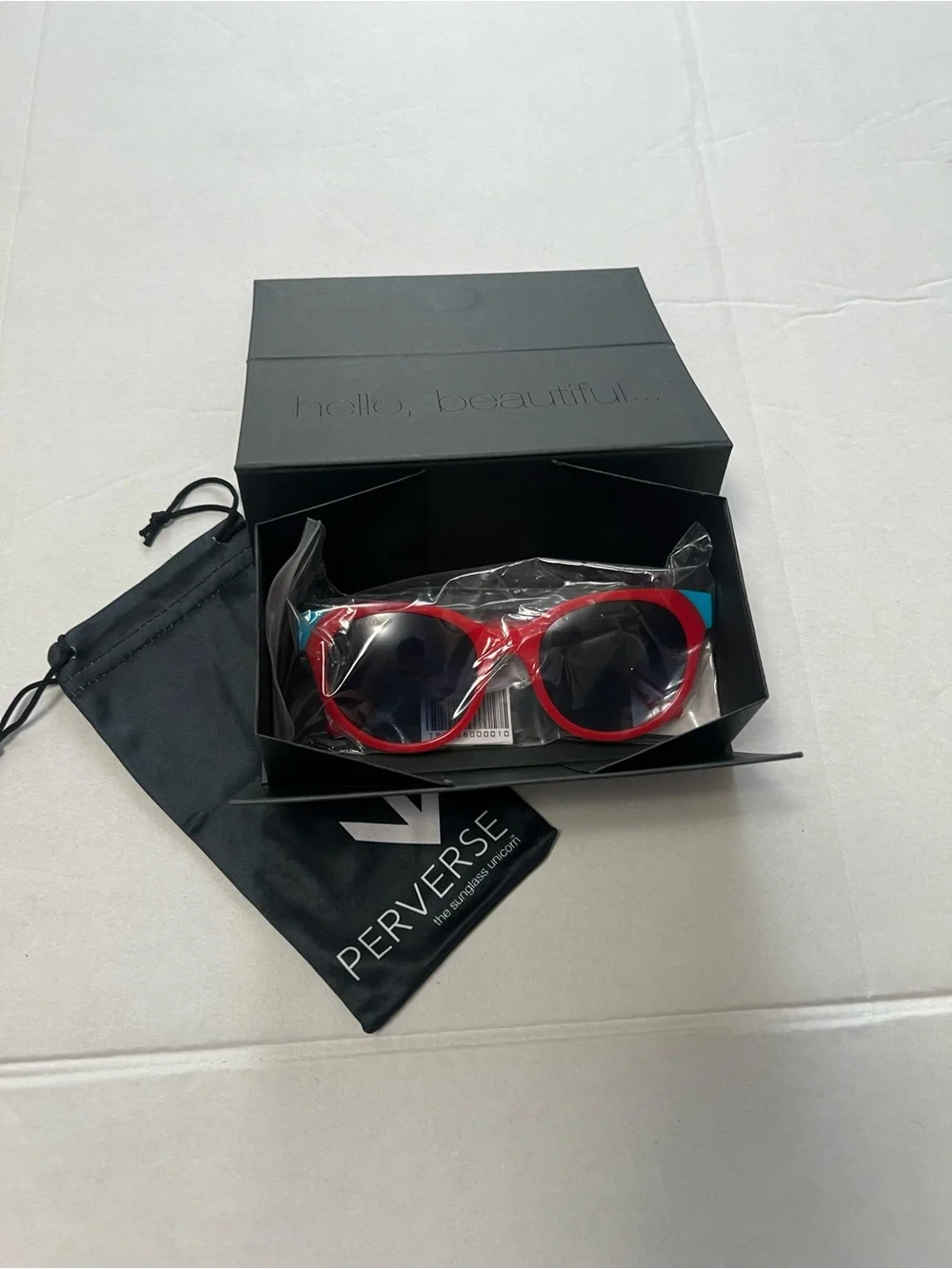 PERVERSE Red & Blue women’s  Sunglasses — Bold Two-Tone Frame